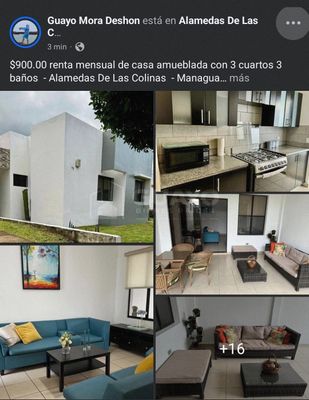 Atractiva Casa en alquiler en Veracruz, Managua
