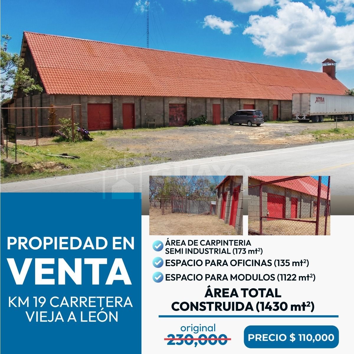 Atractiva Bodega en venta en Carretera Vieja a Leon, Managua