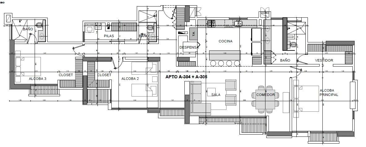 Apartamento en alquiler en Desarrollo, Santa Ana